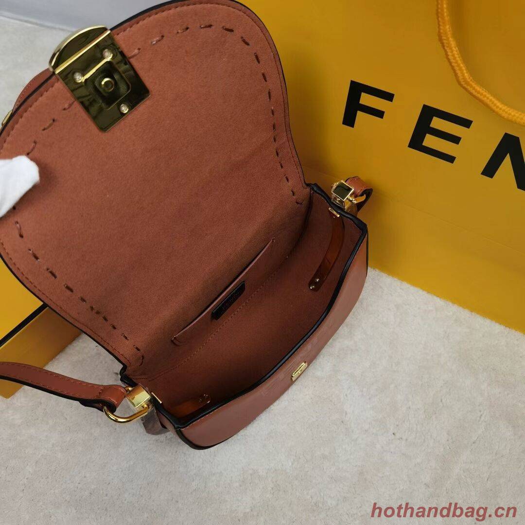 FENDI MOONLIGHT leather bag 8BT346A brown FENDI MOONLIGHT leather bag 8BT346A brown