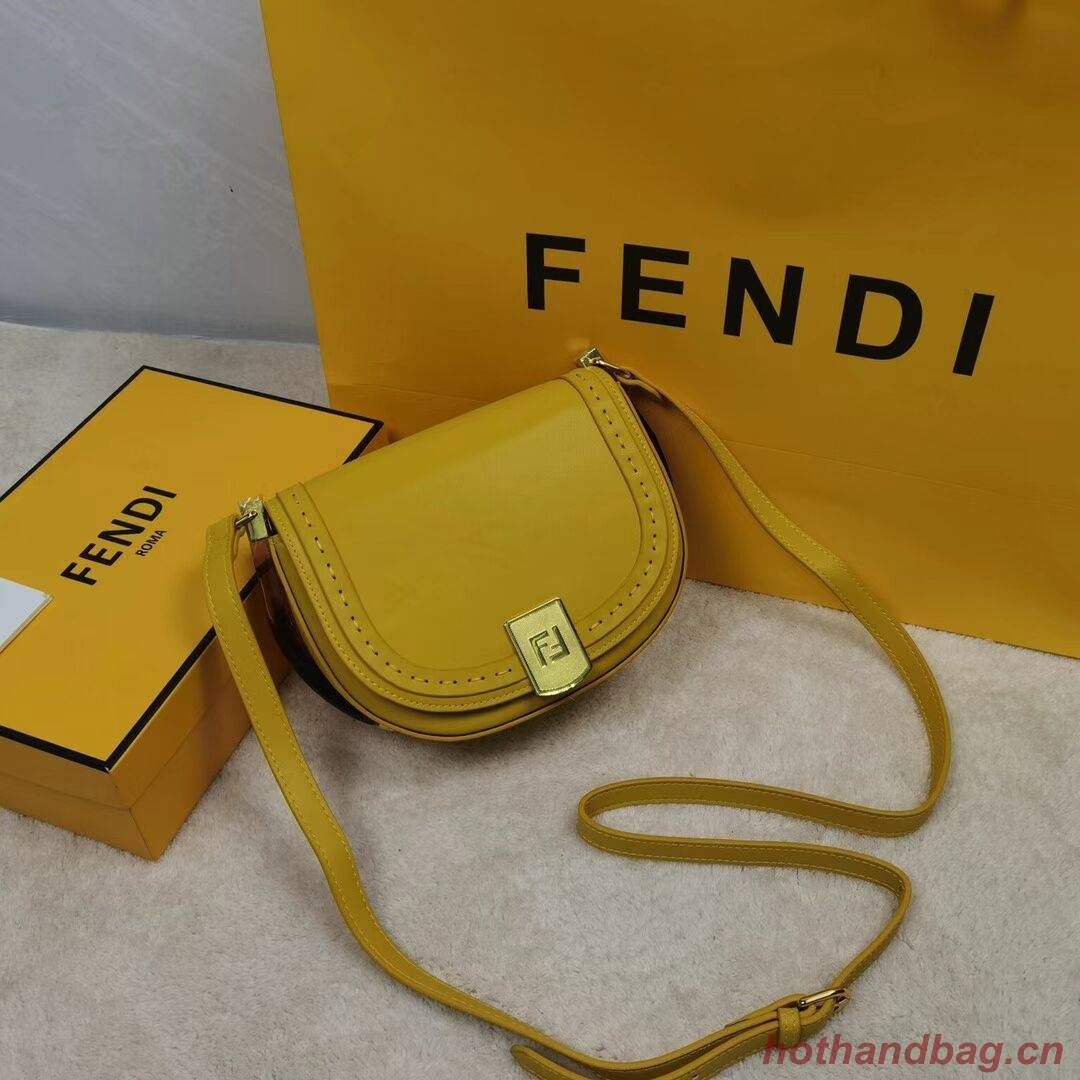FENDI MOONLIGHT leather bag 8BT346A yellow FENDI MOONLIGHT leather bag 8BT346A yellow