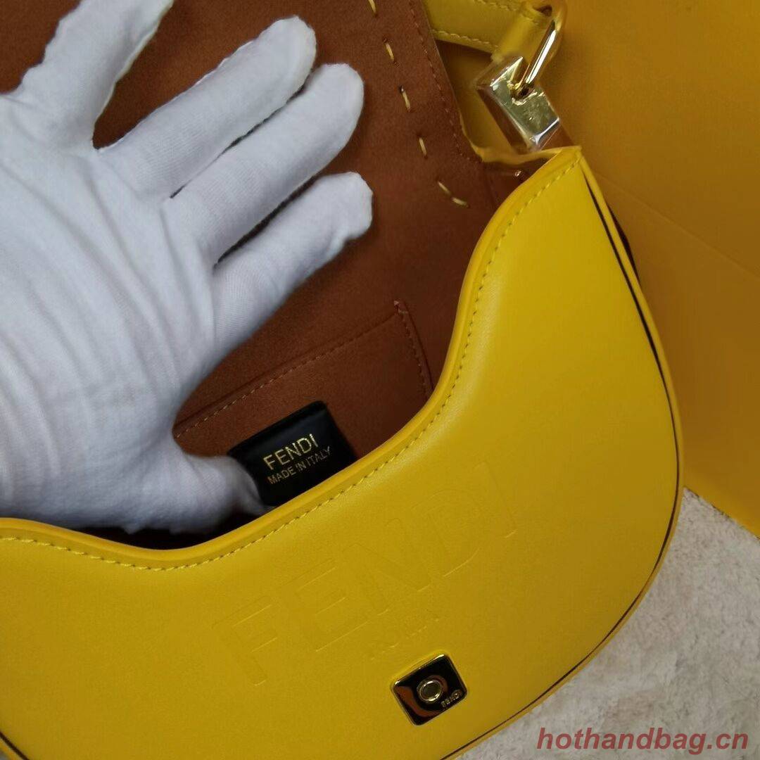 FENDI MOONLIGHT leather bag 8BT346A yellow FENDI MOONLIGHT leather bag 8BT346A yellow