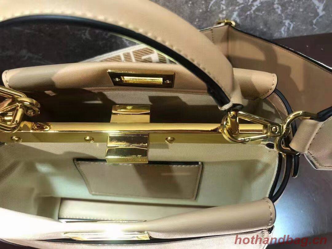 FENDI PEEKABOO ISEEU SMALL leather bag F1615 apricot FENDI PEEKABOO ISEEU SMALL leather bag F1615 apricot