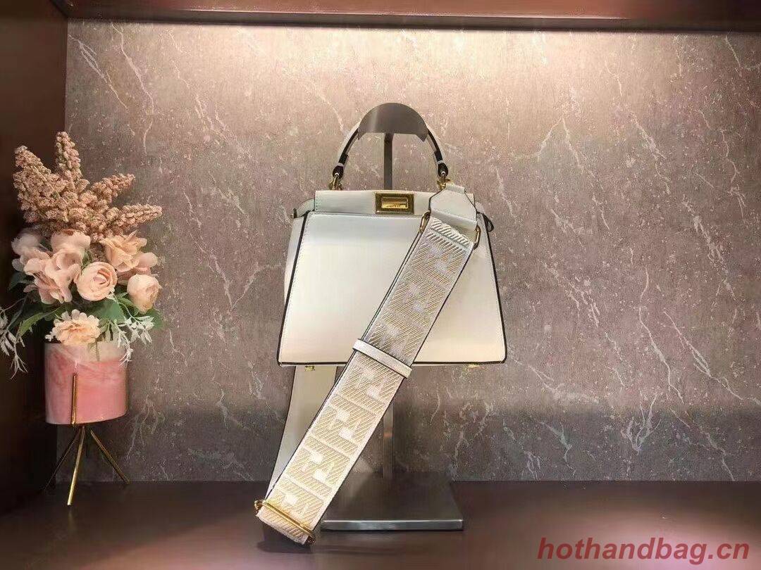 FENDI PEEKABOO ISEEU SMALL leather bag F1615 white FENDI PEEKABOO ISEEU SMALL leather bag F1615 white