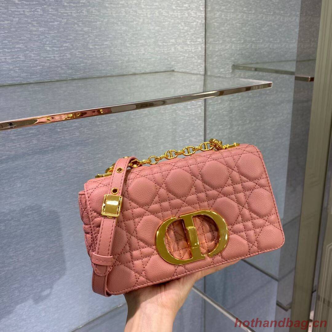 Dior SMALL DIOR CARO BAG Soft Cannage Calfskin M9241 pink Dior SMALL DIOR CARO BAG Soft Cannage Calfskin M9241 pink