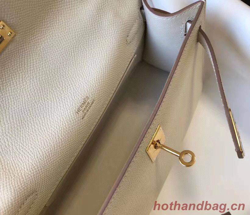 Hermes Kelly 22cm Handle Bag Epsom Leather KL22 Cream Hermes Kelly 22cm Handle Bag Epsom Leather KL22 Cream
