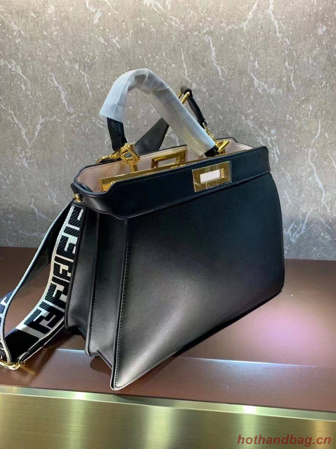 FENDI PEEKABOO ISEEU Medium Original Leather Bag F1688 Black FENDI PEEKABOO ISEEU Medium Original Leather Bag F1688 Black