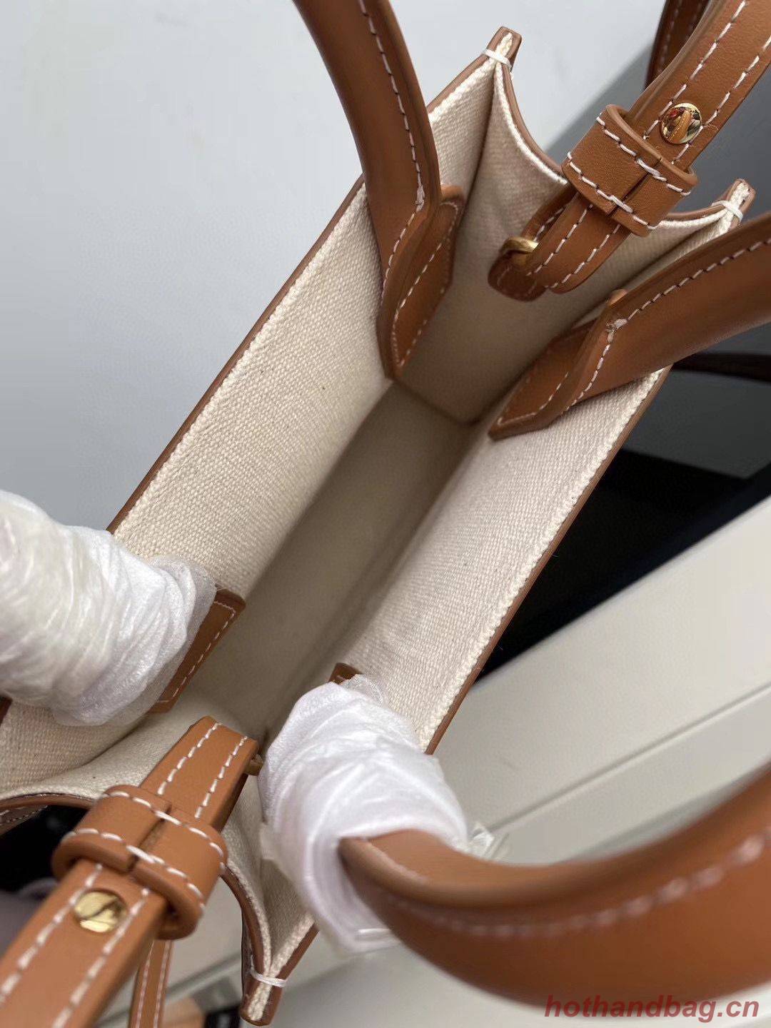 Celine MINI CABAS VERTICAL IN TRIOMPHE CANVAS CL01541 Brown Celine MINI CABAS VERTICAL IN TRIOMPHE CANVAS CL01541 Brown