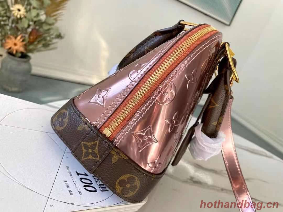 Louis Vuitton Monogram Vernis Alma BB Tote Bag M91606 Rose Louis Vuitton Monogram Vernis Alma BB Tote Bag M91606 Rose
