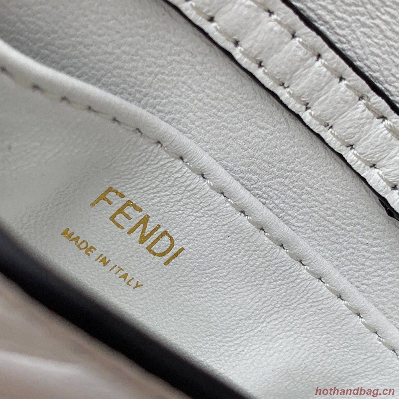 FENDI NANO BAGUETTE CHARM nappa leather 7AR844 White FENDI NANO BAGUETTE CHARM nappa leather 7AR844 White