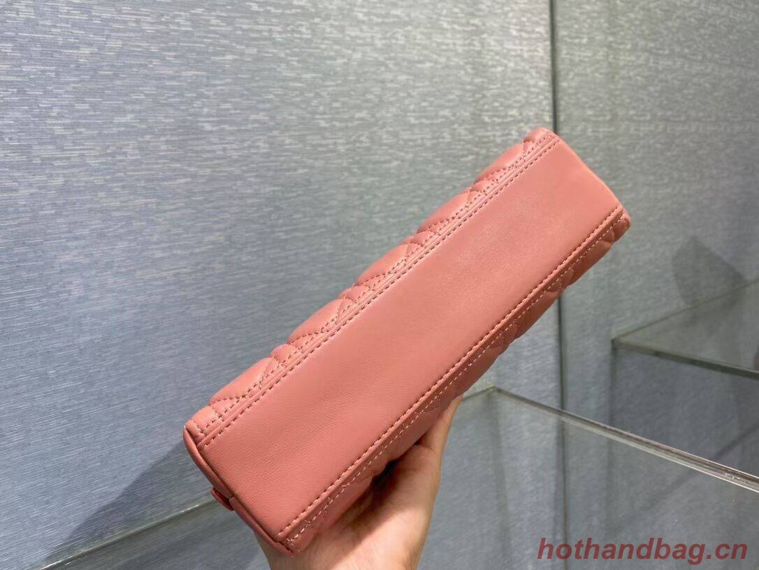 DIOR CARO BEAUTY POUCH Cannage Lambskin S5047 pink DIOR CARO BEAUTY POUCH Cannage Lambskin S5047 pink
