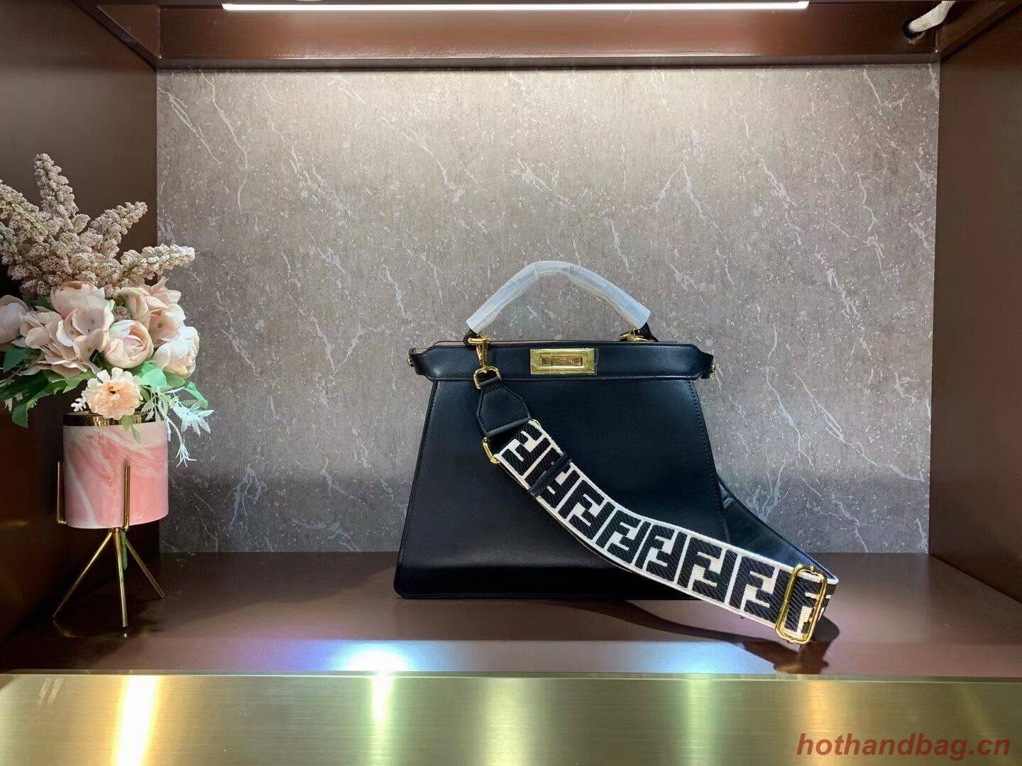 FENDI PEEKABOO ISEEU MEDIUM leather bag 8BN321A6 black FENDI PEEKABOO ISEEU MEDIUM leather bag 8BN321A6 black