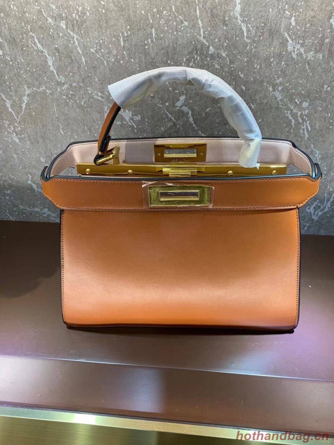 FENDI PEEKABOO ISEEU MEDIUM leather bag 8BN321A6 brown FENDI PEEKABOO ISEEU MEDIUM leather bag 8BN321A6 brown