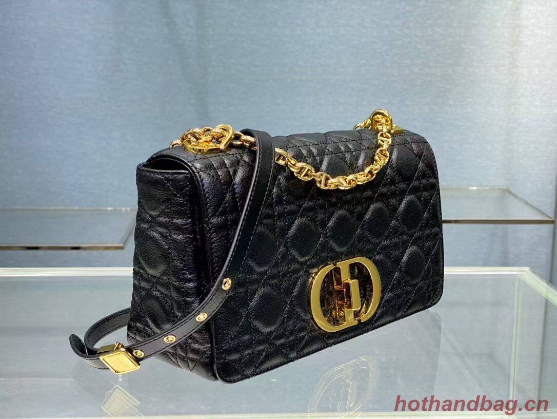 MEDIUM DIOR CARO BAG Soft Cannage Calfskin M9242 black MEDIUM DIOR CARO BAG Soft Cannage Calfskin M9242 black
