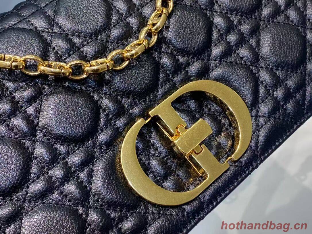 MEDIUM DIOR CARO BAG Soft Cannage Calfskin M9242 black MEDIUM DIOR CARO BAG Soft Cannage Calfskin M9242 black