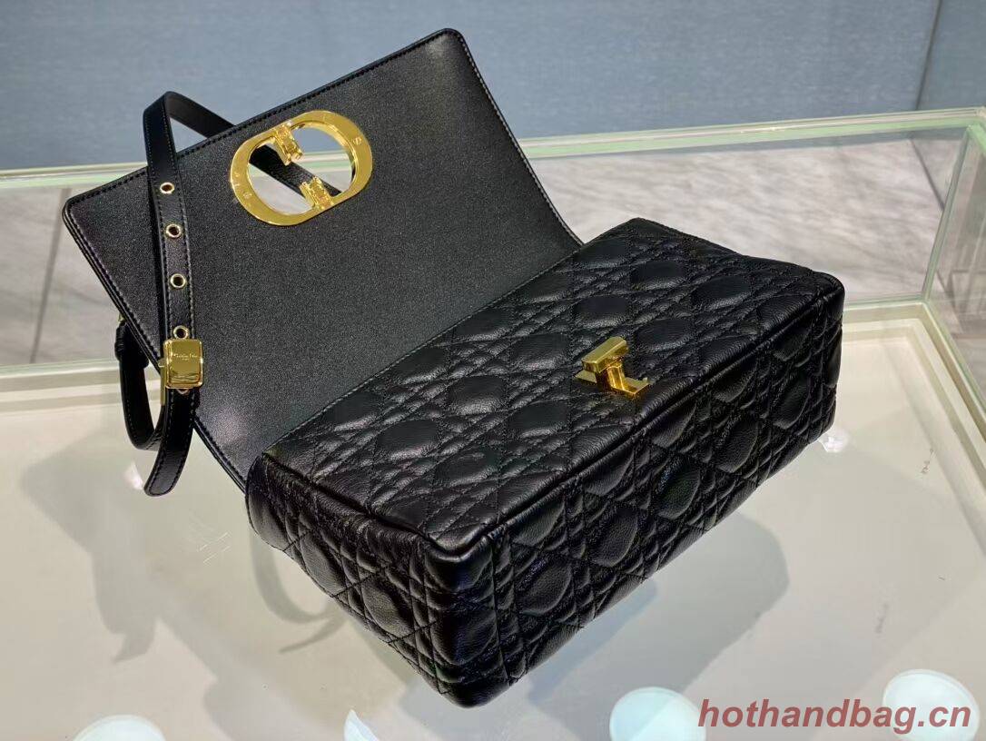MEDIUM DIOR CARO BAG Soft Cannage Calfskin M9242 black MEDIUM DIOR CARO BAG Soft Cannage Calfskin M9242 black