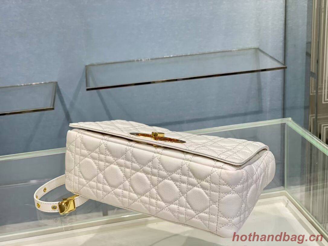 MEDIUM DIOR CARO BAG Soft Cannage Calfskin M9242 white MEDIUM DIOR CARO BAG Soft Cannage Calfskin M9242 white