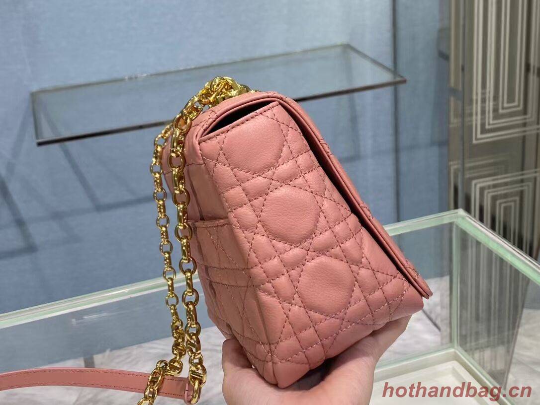 MEDIUM DIOR CARO BAG Soft Cannage Calfskin M9242 rose MEDIUM DIOR CARO BAG Soft Cannage Calfskin M9242 rose