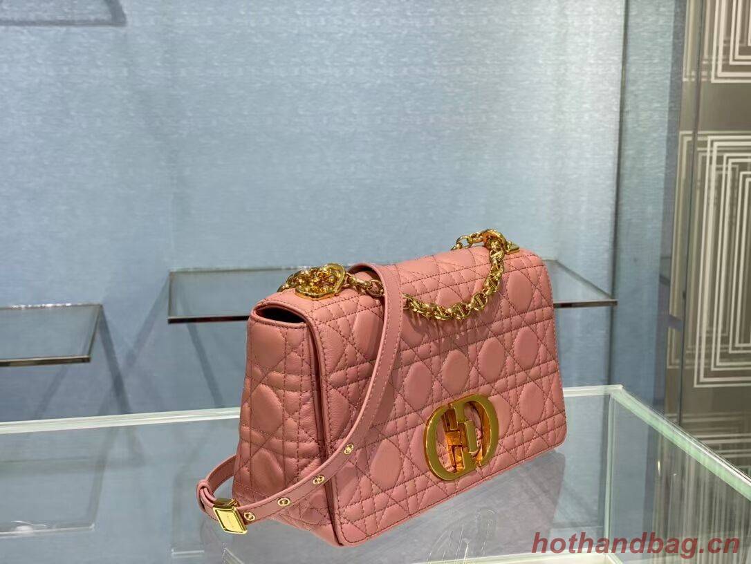 MEDIUM DIOR CARO BAG Soft Cannage Calfskin M9242 rose MEDIUM DIOR CARO BAG Soft Cannage Calfskin M9242 rose