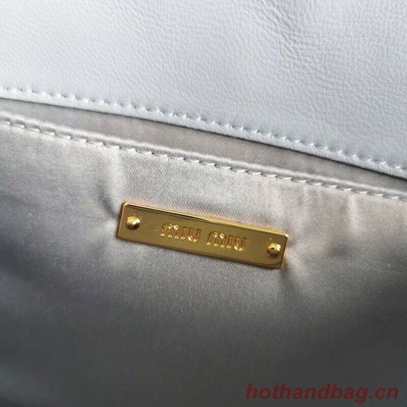 miu miu Matelasse Nappa Leather mini Shoulder Bag 5BD196 light blue miu miu Matelasse Nappa Leather mini Shoulder Bag 5BD196 light blue