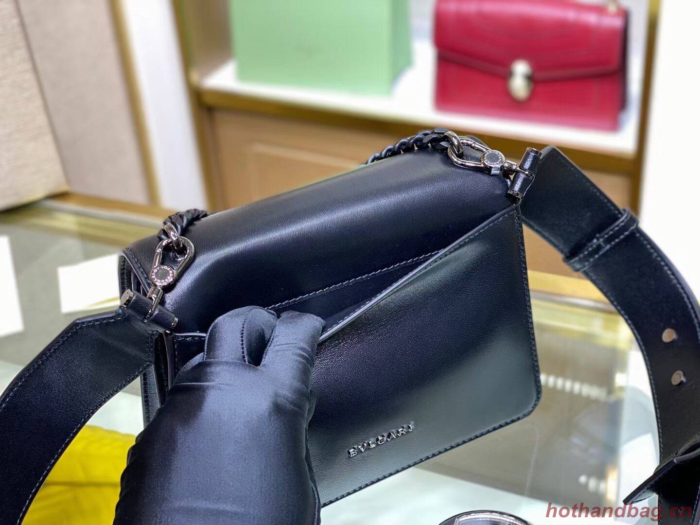 Bvlgari Serpenti Forever leather small crossbody bag B210875 black Bvlgari Serpenti Forever leather small crossbody bag B210875 black