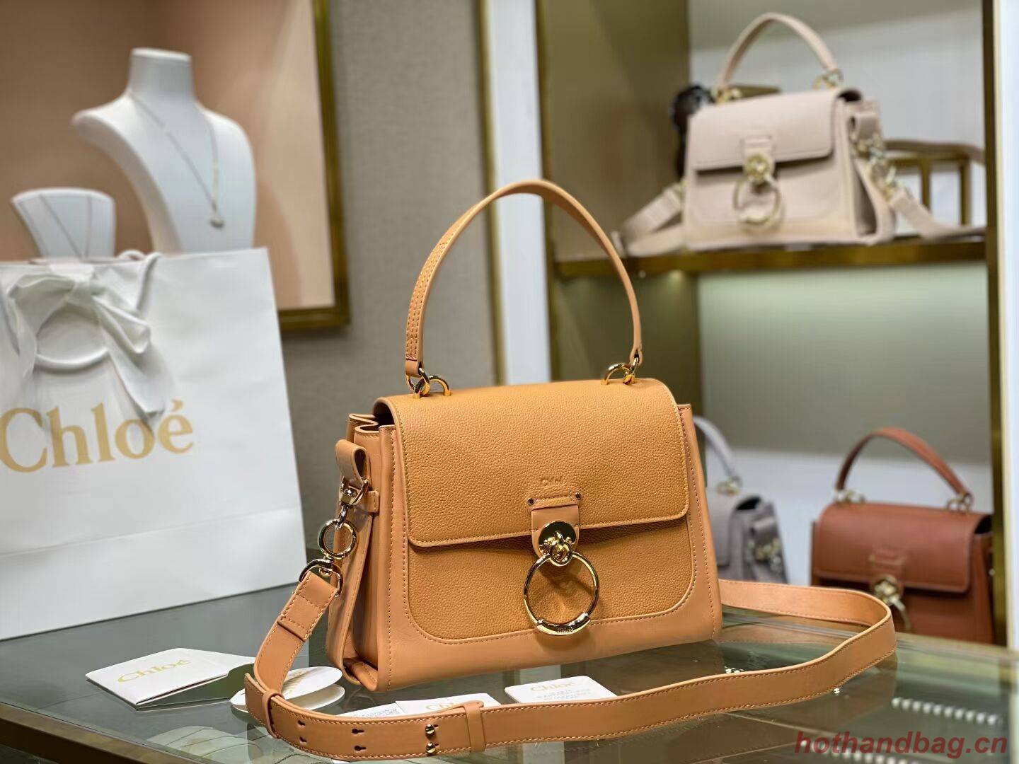 Chloe Original Calfskin Leather Bag C1142L Camel Chloe Original Calfskin Leather Bag C1142L Camel