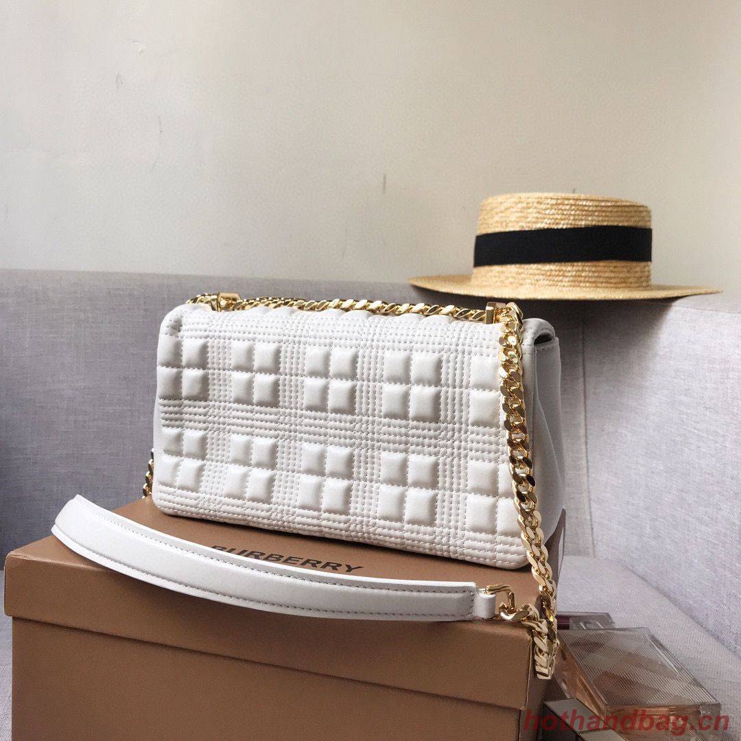 BurBerry Leather Shoulder Bag 7462 White BurBerry Leather Shoulder Bag 7462 White