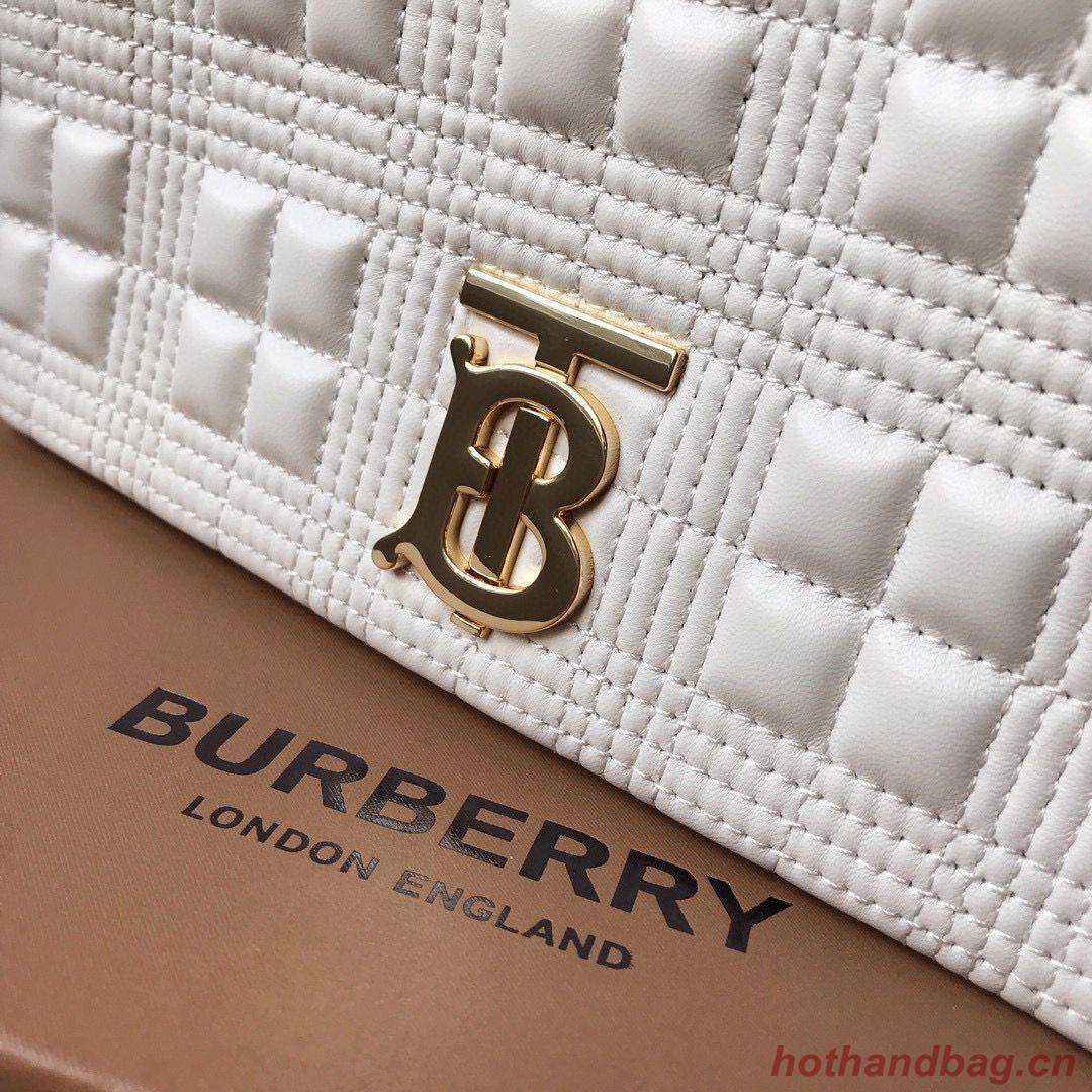 BurBerry Leather Shoulder Bag 7462 White BurBerry Leather Shoulder Bag 7462 White