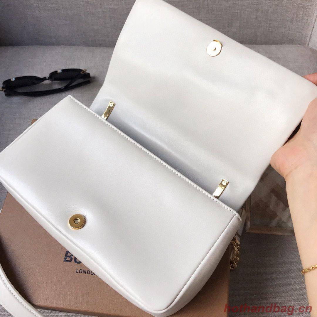 BurBerry Leather Shoulder Bag 7462 White BurBerry Leather Shoulder Bag 7462 White