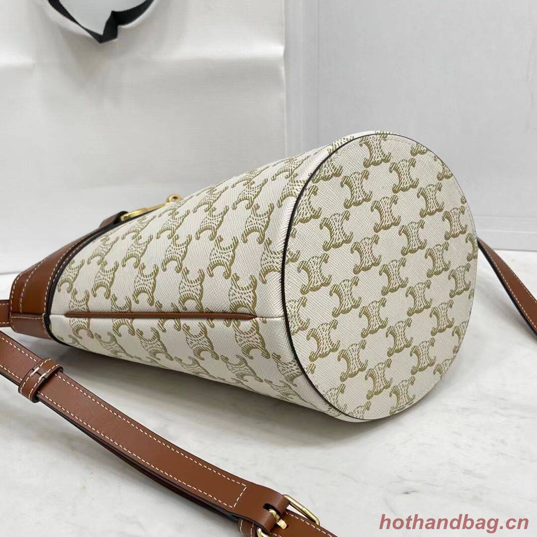 Celine BUCKET BAG IN SHINY CALFSKIN CR92072 WHITE Celine BUCKET BAG IN SHINY CALFSKIN CR92072 WHITE
