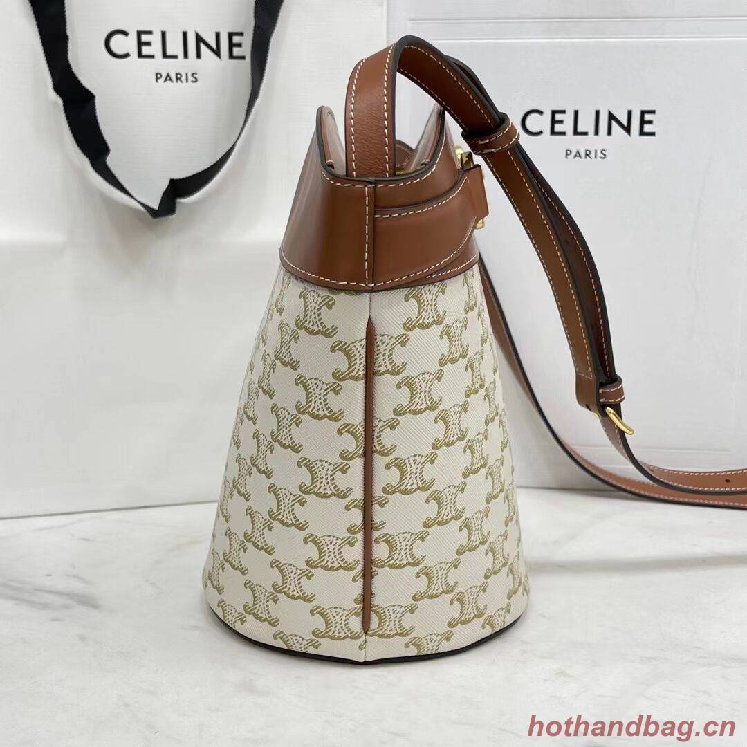 Celine BUCKET BAG IN SHINY CALFSKIN CR92072 WHITE Celine BUCKET BAG IN SHINY CALFSKIN CR92072 WHITE