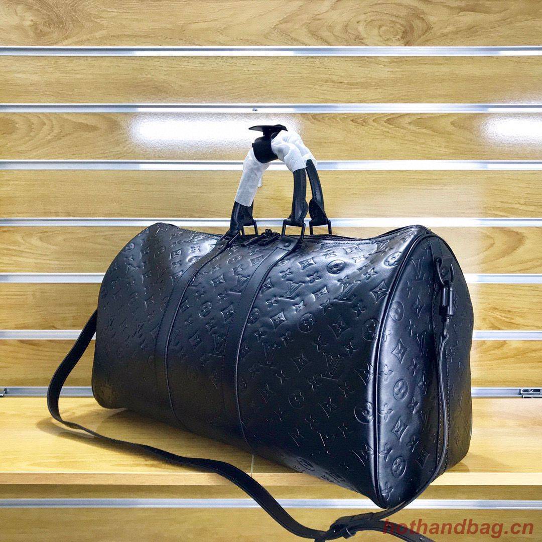 Louis Vuitton Monogram Empreinte Keepall 50 Strap N41416 Black Louis Vuitton Monogram Empreinte Keepall 50 Strap N41416 Black