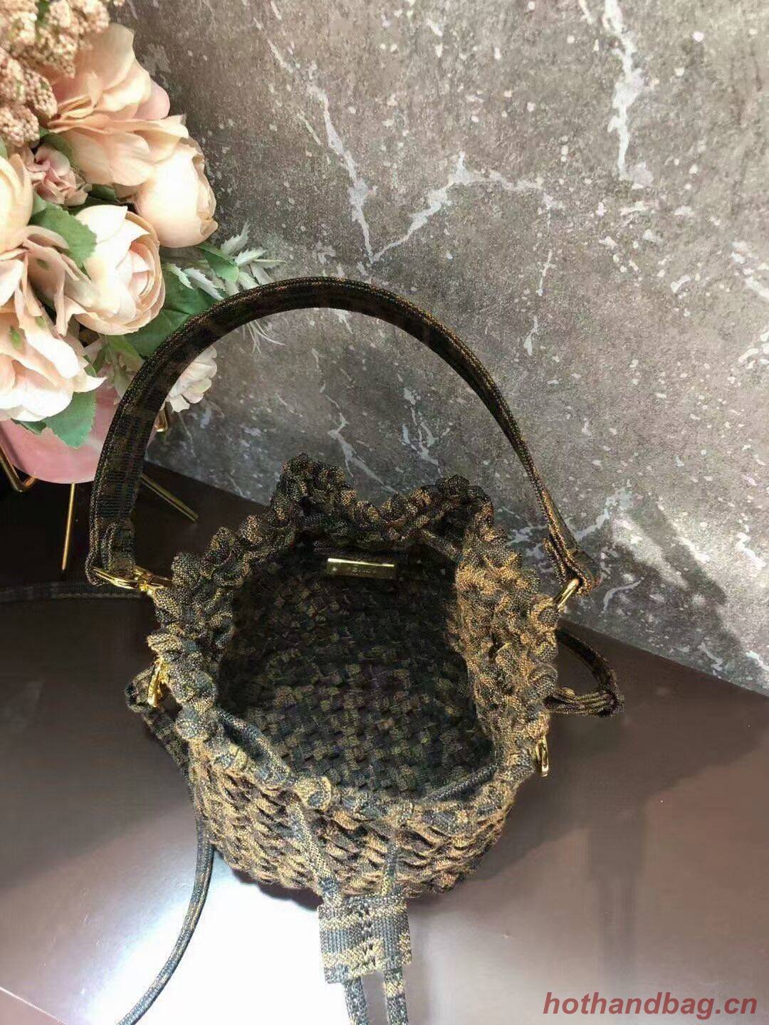 Fendi Weave MON TRESOR mini-bag 8BS010A3 brown Fendi Weave MON TRESOR mini-bag 8BS010A3 brown