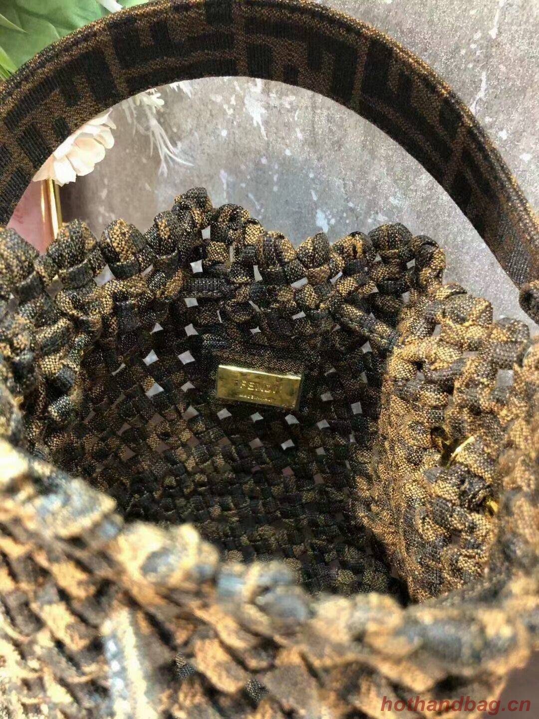 Fendi Weave MON TRESOR mini-bag 8BS010A3 brown Fendi Weave MON TRESOR mini-bag 8BS010A3 brown