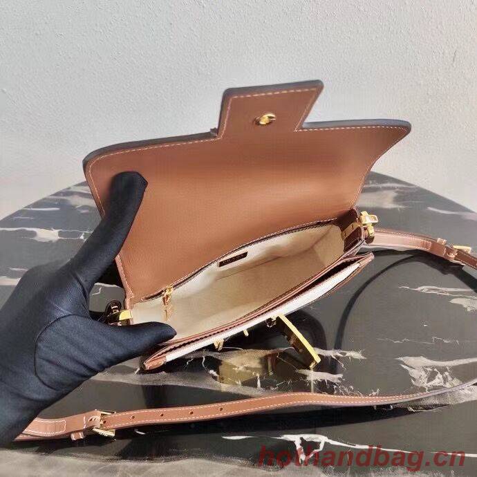 Prada Nappa Leather shoulder bag 1AD257 brown Prada Nappa Leather shoulder bag 1AD257 brown