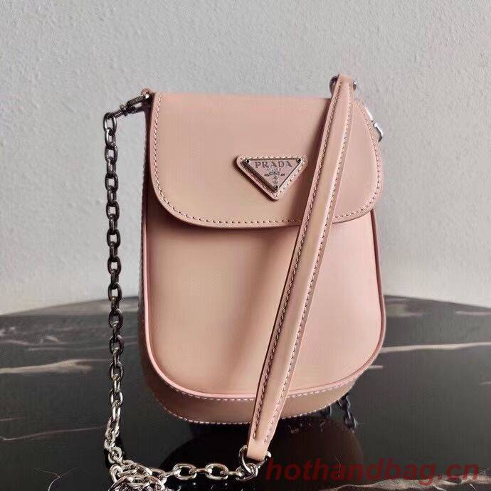 Prada Brushed leather mini-bag 1BH185 light pink Prada Brushed leather mini-bag 1BH185 light pink