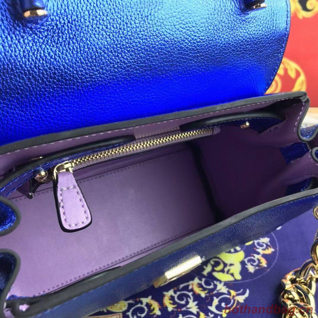 Versace Original Calfskin Leather Bag FS1040 blue Versace Original Calfskin Leather Bag FS1040 blue