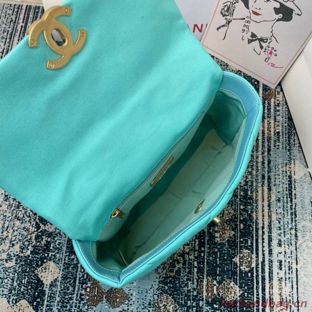 CHANEL 19 Flap Bag AS1160 AS1161 AS1162 Blue CHANEL 19 Flap Bag AS1160 AS1161 AS1162 Blue
