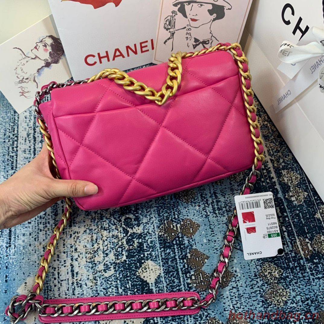 CHANEL 19 Flap Bag AS1160 AS1161 AS1162 Rose CHANEL 19 Flap Bag AS1160 AS1161 AS1162 Rose