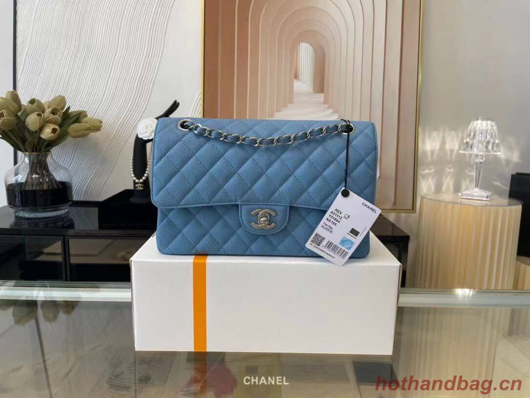 Chanel Classic Handbag Caviar Leather & Gold Metal A01112 Blue Chanel Classic Handbag Caviar Leather & Gold Metal A01112 Blue