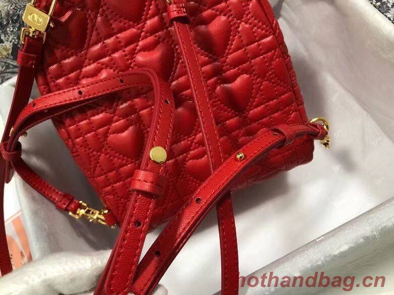 MINI DIOR BACKPACK Cannage Lambskin M9222 red MINI DIOR BACKPACK Cannage Lambskin M9222 red