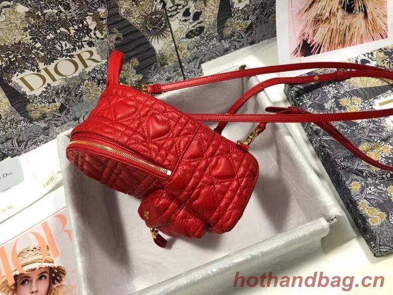 MINI DIOR BACKPACK Cannage Lambskin M9222 red MINI DIOR BACKPACK Cannage Lambskin M9222 red