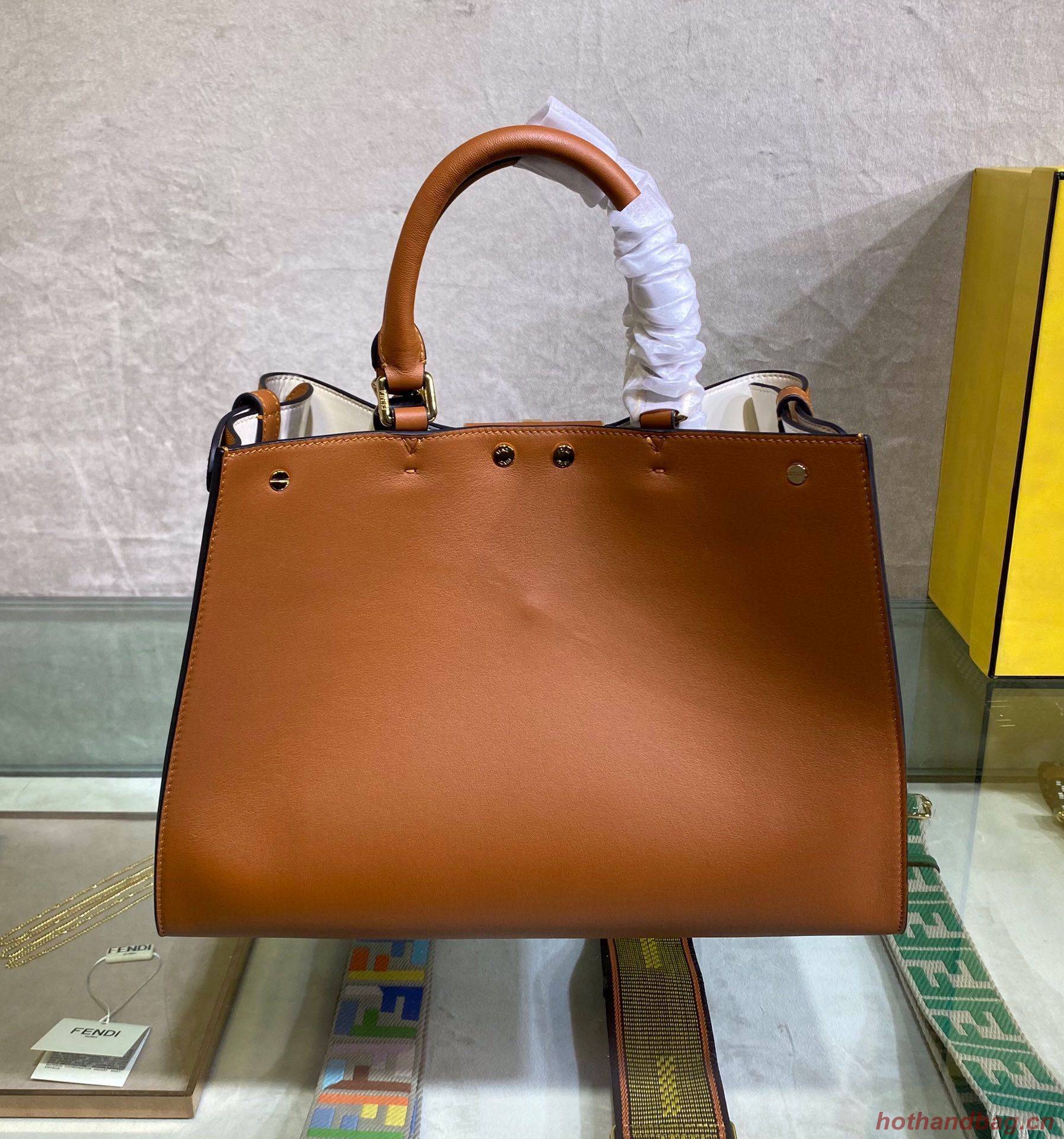 FENDI PEEKABOO ISEEU Original Leather Small bag 0196 Brown FENDI PEEKABOO ISEEU Original Leather Small bag 0196 Brown