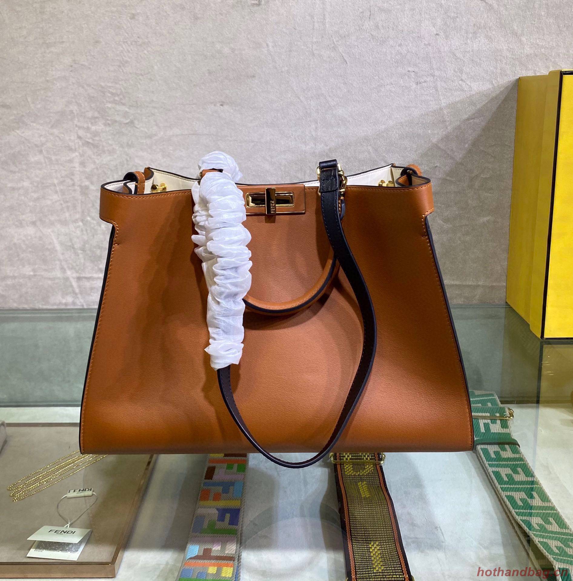 FENDI PEEKABOO ISEEU Original Leather Small bag 0196 Brown FENDI PEEKABOO ISEEU Original Leather Small bag 0196 Brown