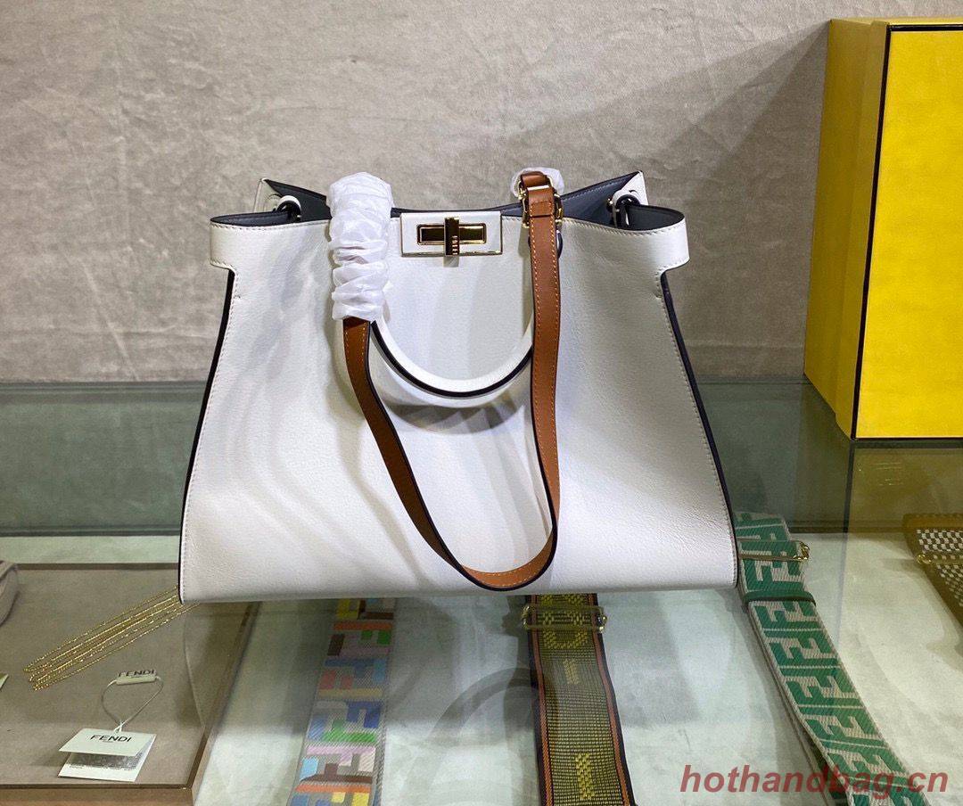 FENDI PEEKABOO ISEEU Original Leather Small bag 0196 White FENDI PEEKABOO ISEEU Original Leather Small bag 0196 White