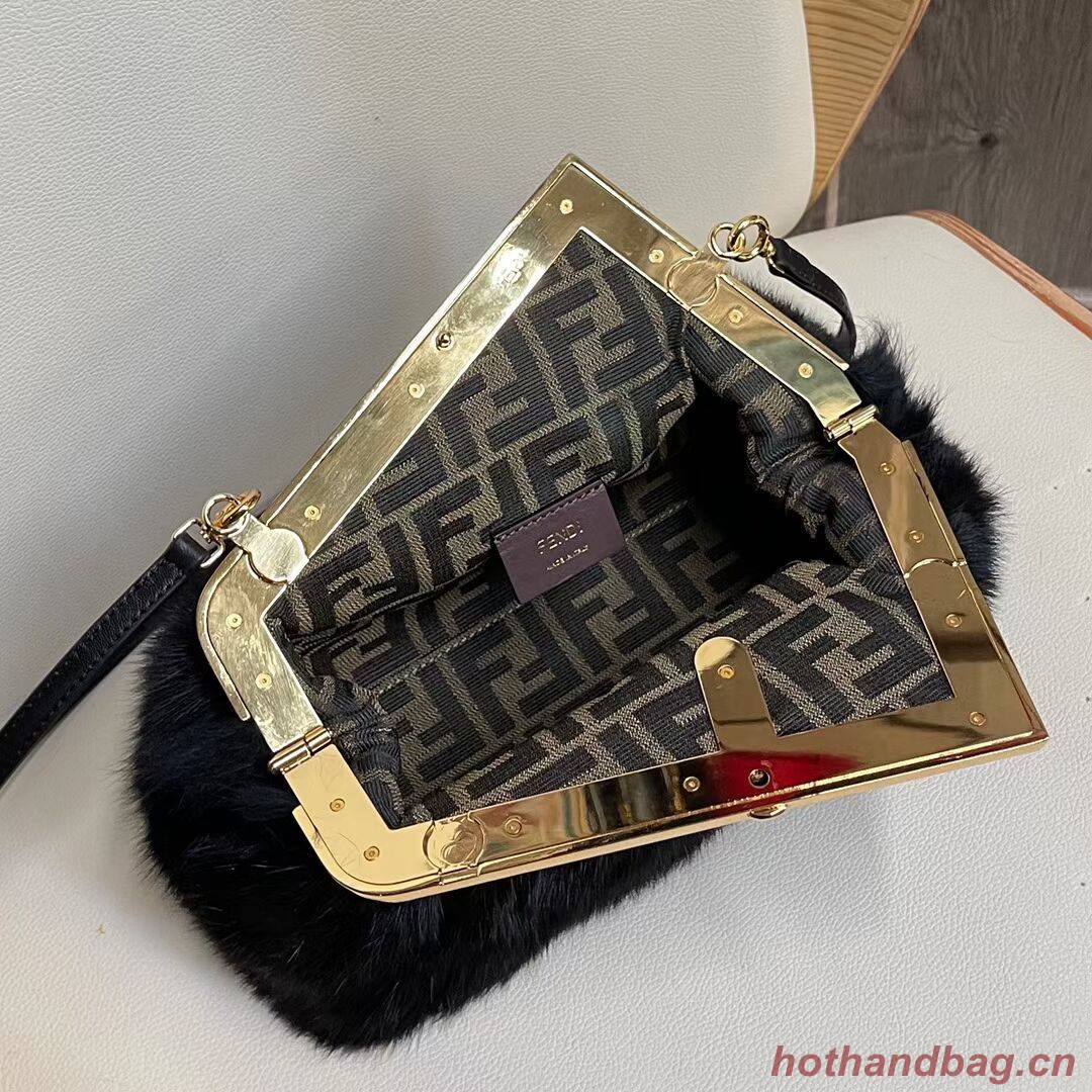 FENDI FIRST SMALL mink bag 8BP129A black FENDI FIRST SMALL mink bag 8BP129A black