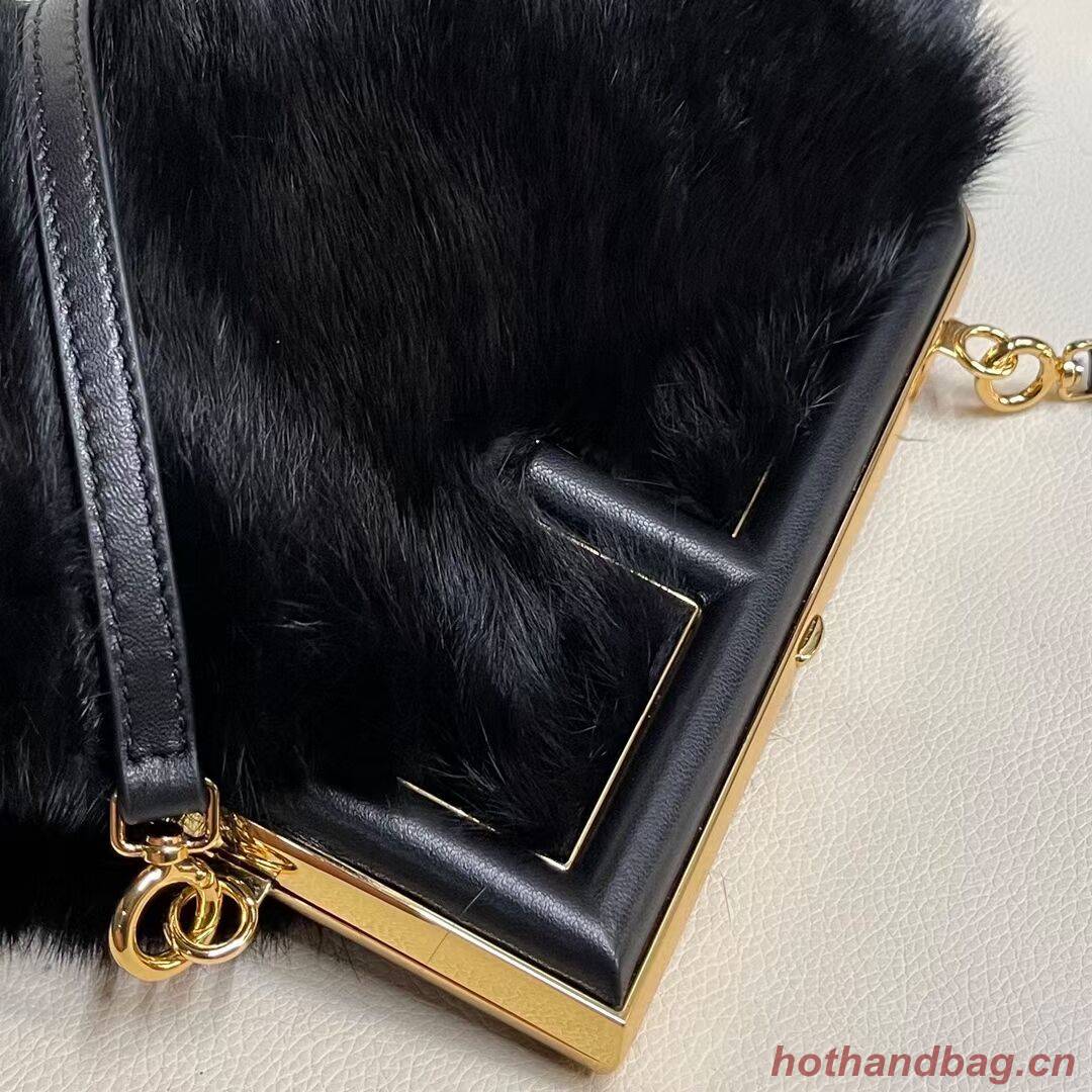 FENDI FIRST SMALL mink bag 8BP129A black FENDI FIRST SMALL mink bag 8BP129A black