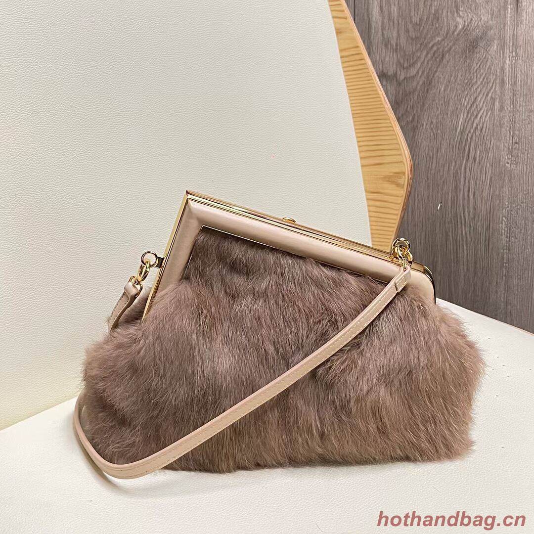 FENDI FIRST SMALL mink bag 8BP129A grey FENDI FIRST SMALL mink bag 8BP129A grey