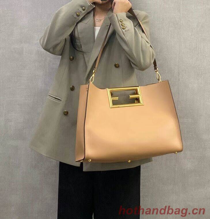 FENDI WAY MEDIUM Beige leather bag 8BH391AAI FENDI WAY MEDIUM Beige leather bag 8BH391AAI