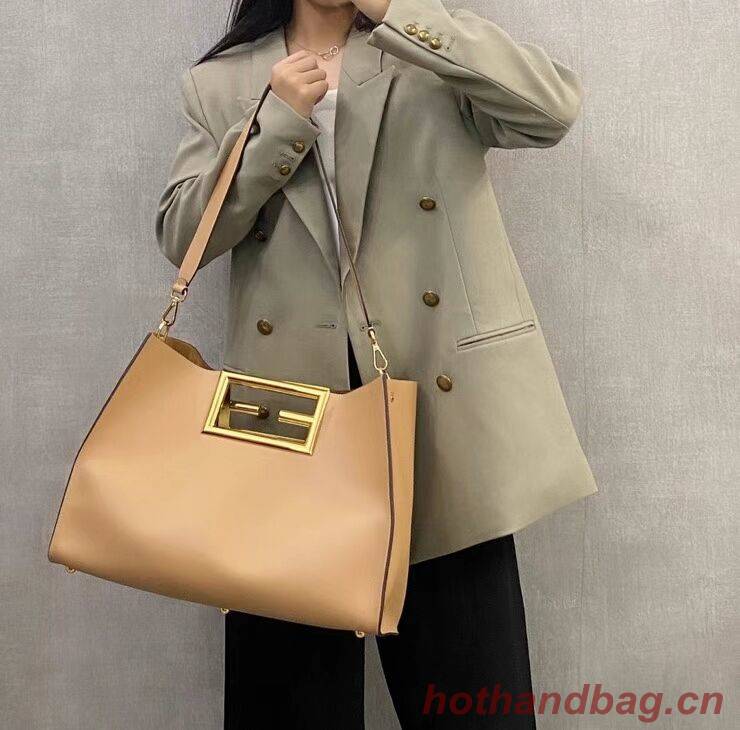 FENDI WAY MEDIUM Beige leather bag 8BH391AAI FENDI WAY MEDIUM Beige leather bag 8BH391AAI