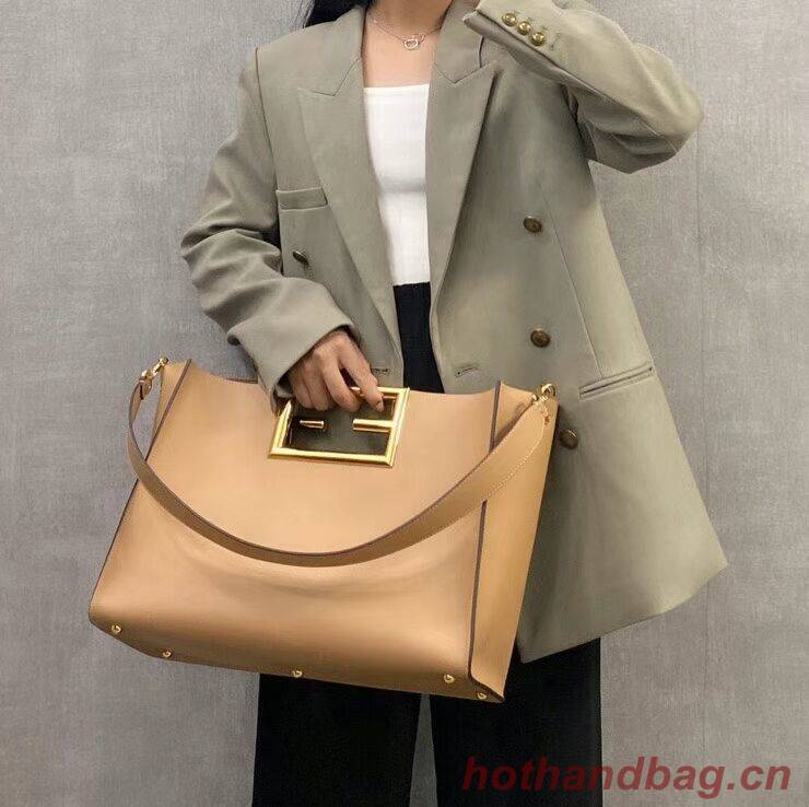 FENDI WAY MEDIUM Beige leather bag 8BH391AAI FENDI WAY MEDIUM Beige leather bag 8BH391AAI
