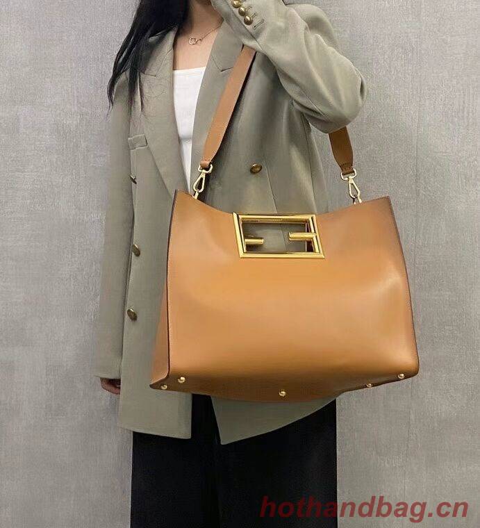 FENDI WAY MEDIUM Brown leather bag 8BH391AAI FENDI WAY MEDIUM Brown leather bag 8BH391AAI