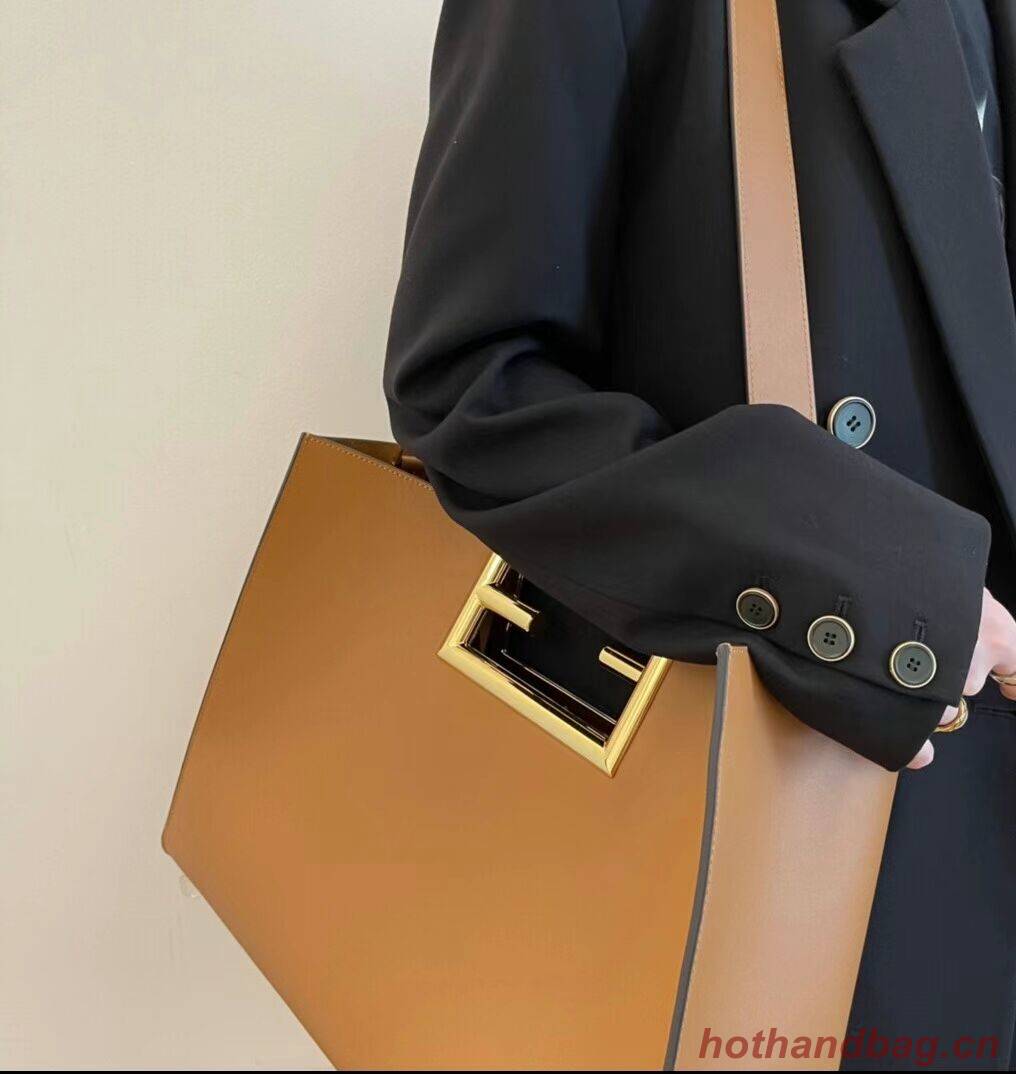 FENDI WAY MEDIUM Brown leather bag 8BH391AAI FENDI WAY MEDIUM Brown leather bag 8BH391AAI